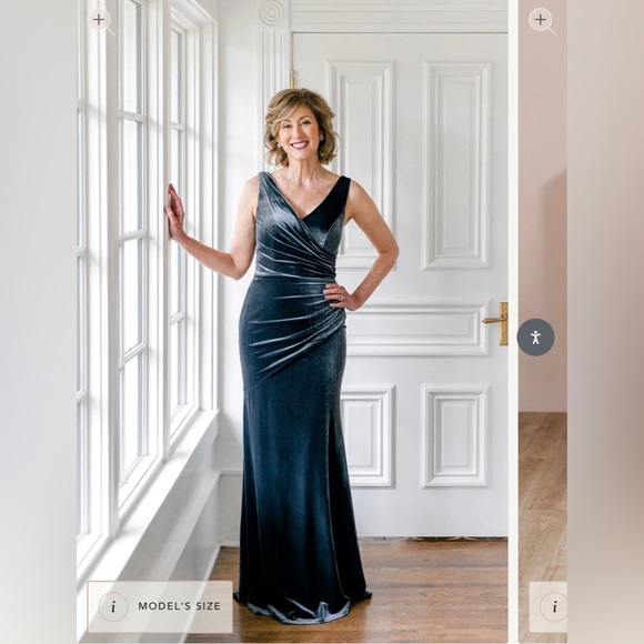 NWT Revelry Dawson Terra Cotta Velvet Dress - Bridesmaid or MoB - Picture 7 of 13